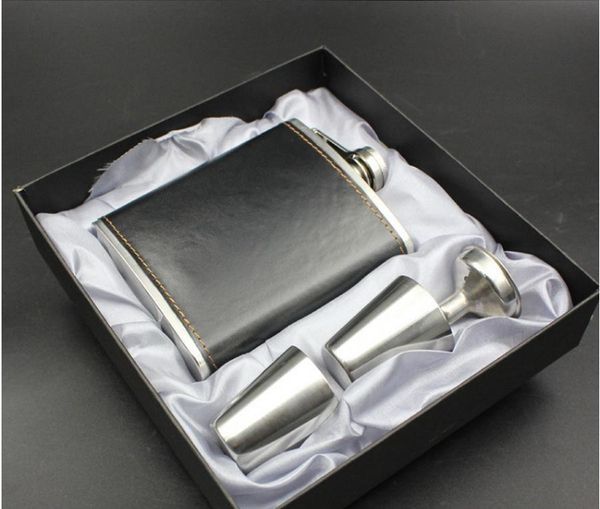 

hip flasks by dhl 20set 7oz luxury stainless steel leather flask personalized whiskey drink mug with a box