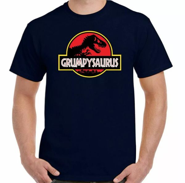 

jurassic park t-shirt grumpysaurus mens funny fathers day grumpy old man git top, White;black
