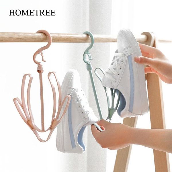 

hangers & racks hometree 2pcs green double-hook shoe holder drying rack 30*17cm 360 degree rotate balcony removable type plastic h744