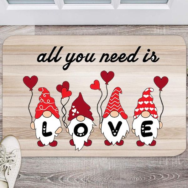 

carpets doormat for entrance door valentine's day welcome mat party home decor love letter printed living room 40*60cm rugs