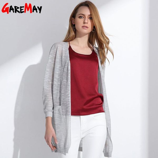 

women's blouses & shirts garemay summer long cardigan woman knitted blusas y camisas mujer loose kimonos ladies women sweater casual bl, White