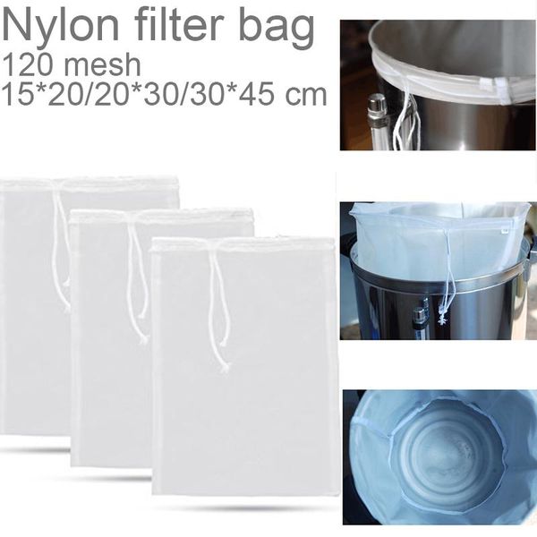 

colanders & strainers beer brew bag home filter with string malt mash fine mesh nylon food strainer for nut milk juice