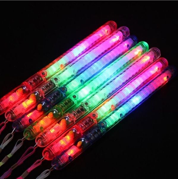 Party Favor Blinkender Zauberstab LED Glow Light Up Stick Bunte Leuchtstäbe Konzert Party Atmosphäre Requisiten Festliche Weihnachten T2I52958