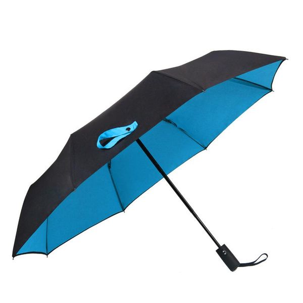 

umbrellas 10 ribs fully automatic folding reinforced umbrella double layer two color three fold men and women solid b65