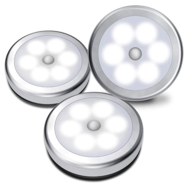 

pcs round sensor light night creative smart home 8x8cm 6led cabinet for kids