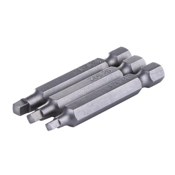 

3pcs 50mm 1/4 inch hex square bits head screwdriver s2 alloy steel netic set hand tools