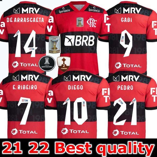 

2022 2021 cr flamengo soccer jerseys flemish 20 21 22 de arrascaeta b.henrique gabriel b. diego camisa futebol flamenco football shirts, Black