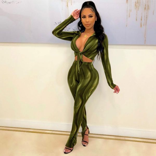 

women's two piece pants 2021 arrival 2 pcs women set striped turn-down collar short long club outfits, White