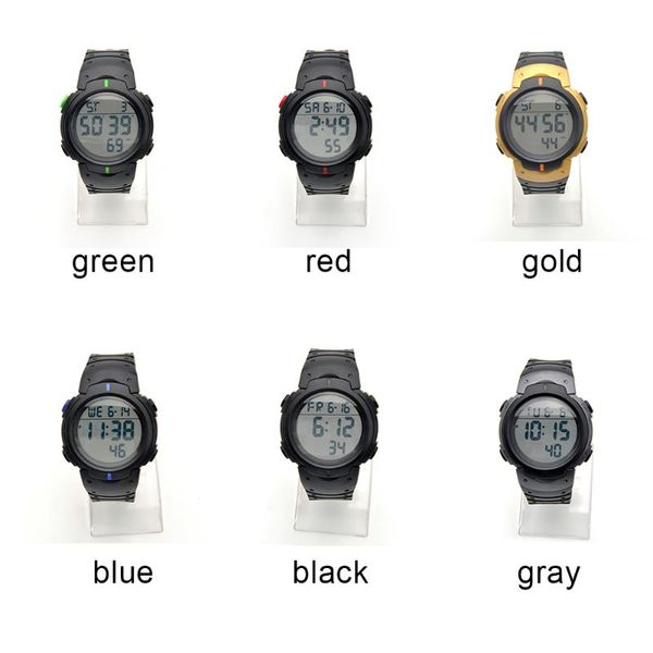 

wristwatches waterproof, outdoor sports watch, big plate, Slivery;brown