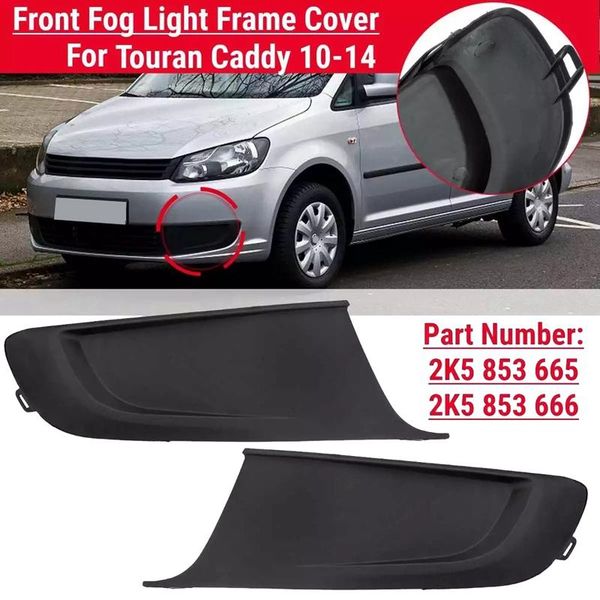 

other lighting system 2k5853665 2k5853666 for touran caddy 2010-2014 front bumper fog light lamp frame cover grille without hole