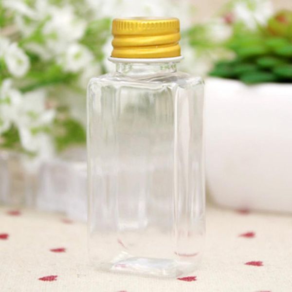 

storage bottles & jars 10pcs/lot 30ml plastic bottle square aluminum cap cosmetic