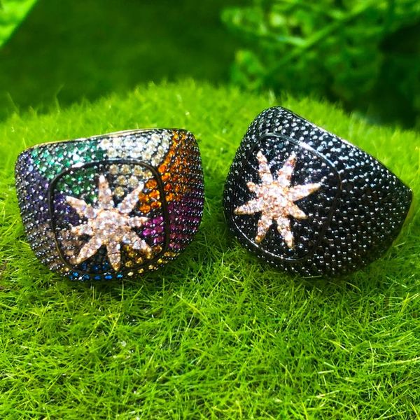 

cluster rings soramoore original design trendy luxury for women wedding cubic zircon engagement dubai naija bridal finger ring 2021, Golden;silver