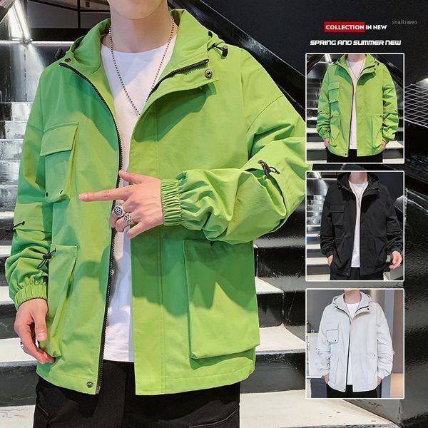 

jacket men's spring autumn 2021 korean fashion cool casual work clothes jackets, Black;brown