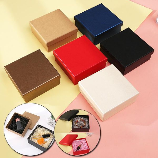 

gift wrap solid color square boxes diy handmade wrapping cardboard home christmas party wedding decoration supplies