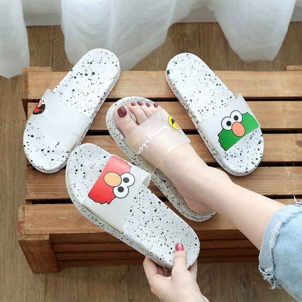 

slippers hkxn 2021 nian style summer sandals women's outdoor indoor bath cartoon home bathroom cute t, Black