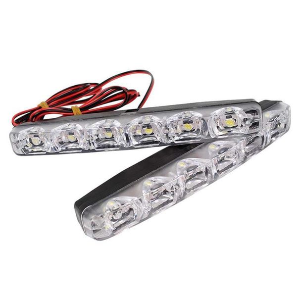 

emergency lights white car led 6 day driving lamp 931lm dc 12v drl water resistant