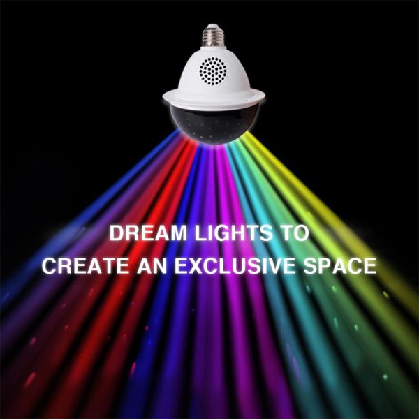 

remote controlers bluetooth rgb projection bulb with e27 universal screw color changing led light music & control for home sp9