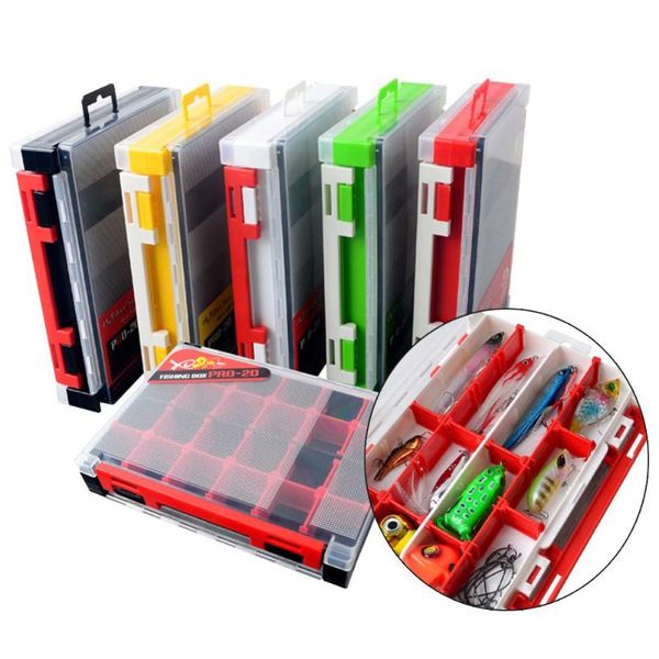 

1pc double sided hook lure box with handle fishing baits fishhook case organizer fish tackle storage pesca tools accessories