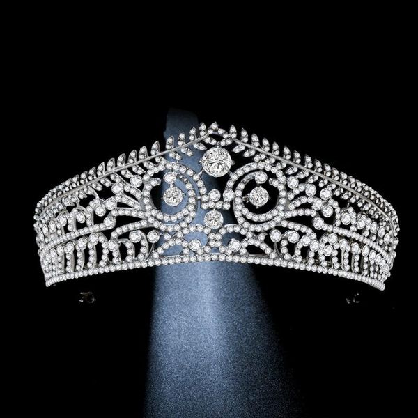 

hair clips & barrettes bridal crown headwear wedding birthday headdress rhinestones inlaid retro luxury accessories for female ea, Golden;silver