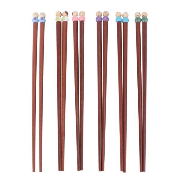 

chopsticks 6 pairs of japanese style wooden home restaurant anti-slip