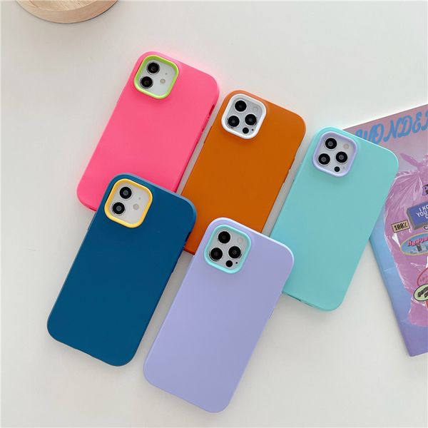 

matte hybrid 3in1 cases for iphone 13 12 11pro x xs xr max 8 7 plus cell phone protection cover 5colors