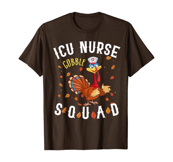 

Thanksgiving Nurse Gift ICU Gobble Squad T-Shirt, Mainly pictures