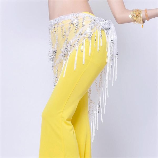 

stage wear ly belly dancing clothing belt accessories tassel india style dance sequins triangular bandage hip scarf, Black;red