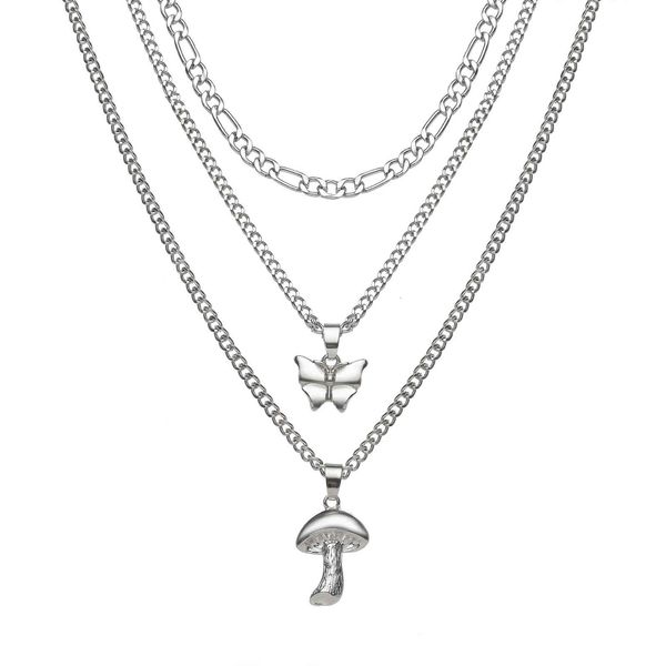 

and personalized alloy mushroom necklace for women, Silver