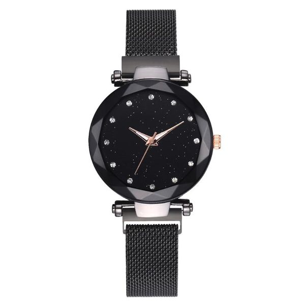 

wristwatches magnet watch starry sky korean version simple fashion trend waterproof network red noise stainless steel quartz 2021, Slivery;brown