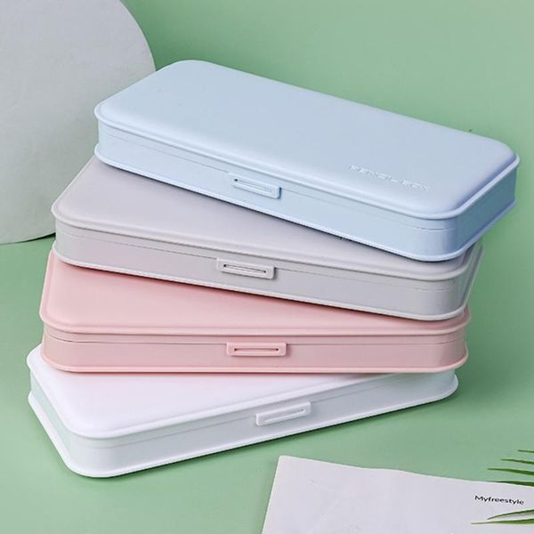 

pencil cases colorful macaron plastic box small case