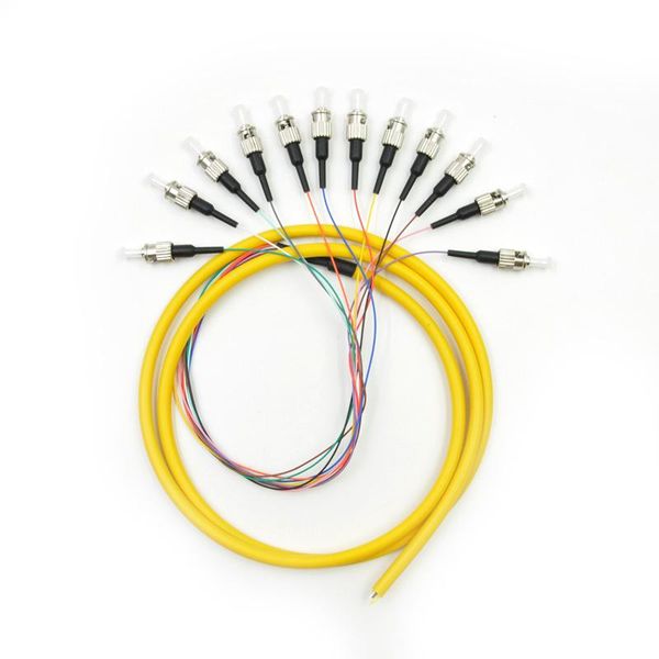 

fiber optic equipment bundle pigtail st/upc 12 core factory patch cord good reliability and stability