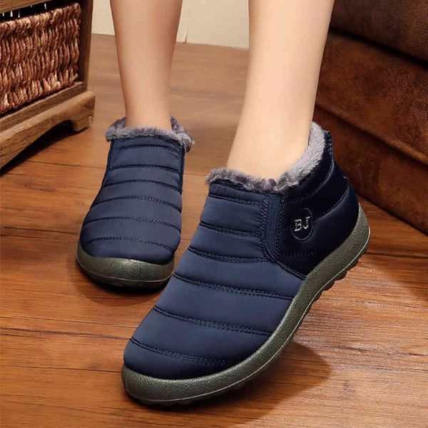 

boots keep warm daddy casual men winter shoes couple snow fur inside bottom size 39-46 n5wt, Black