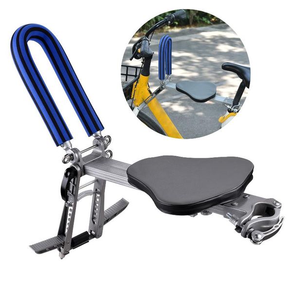 

bike saddles folding child seat with handrail storage bag portable ultralight bicycle front mount baby kids carrier