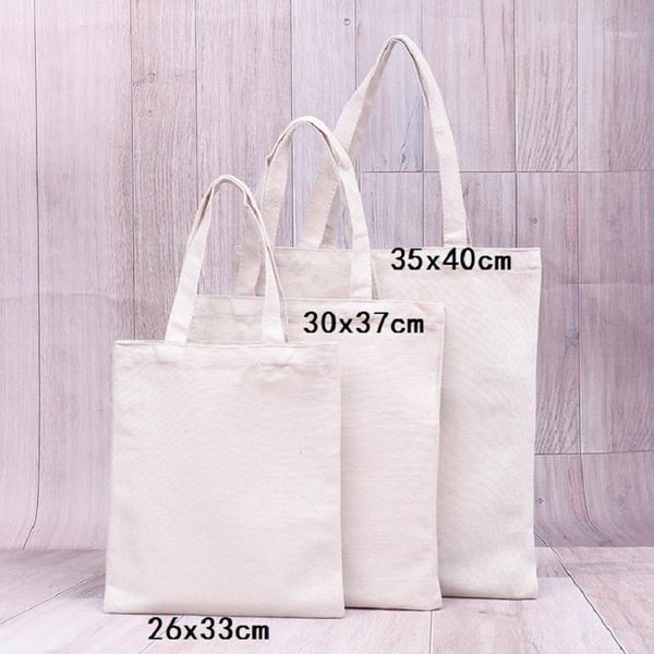 Sacos de armazenamento 2 pçs / lote diy tecido de algodão natural compras com zíper, bolso grande capacidade reutilizável bolsa de lona bolsa