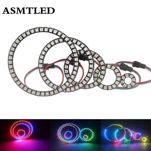 

individually addressable pixel ring 8 16 24 35 45 leds ws2812 built-in ic rgb led module strip light modules