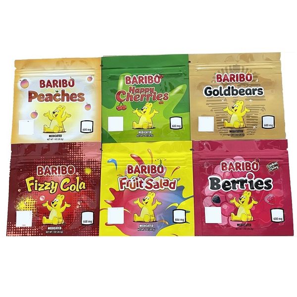 

baribo pouch bags edibles bag 600mg packing dry tobacco resealable goldbears happy cherries berries fruit salad fizzy cola peaches empty myl