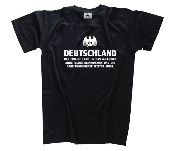 

germany - the only country in the millions of unemployed reinko t-shirt s - 3xl, White;black