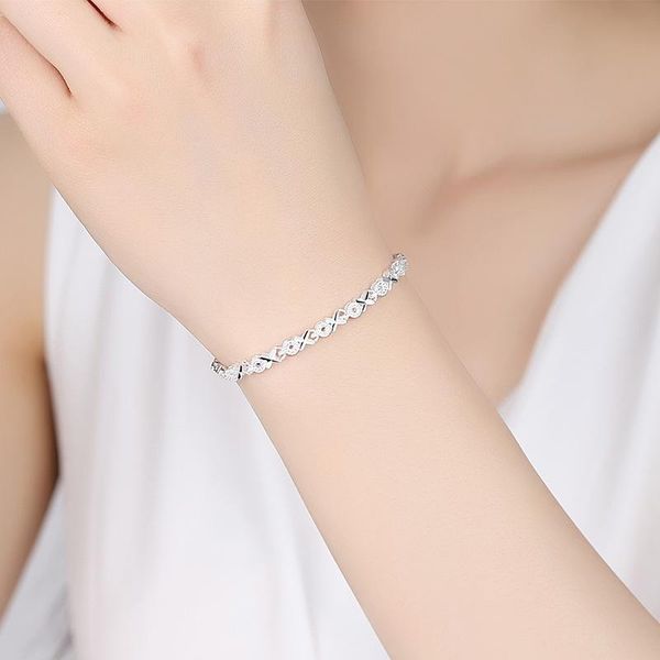 

beaded, strands bracelet female korean version of simple women's 2021 jewelry high-quality metal woman accessories luxury wrist gift, Black