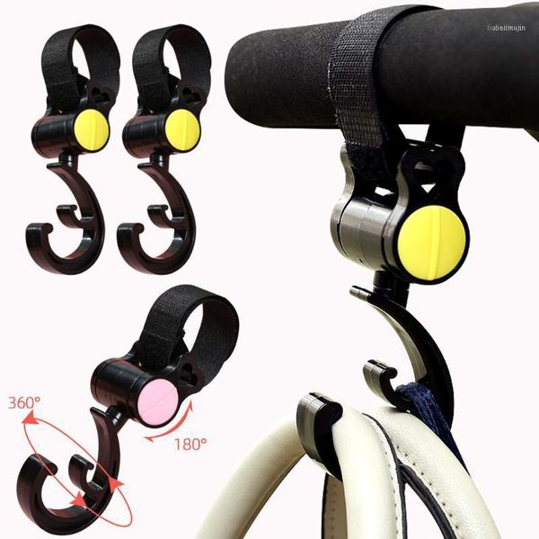 

2pcs/ baby stroller hook infant hanger bag pram rotate 360 degree toddler car seat accessories bear 35kg organizer parts &1