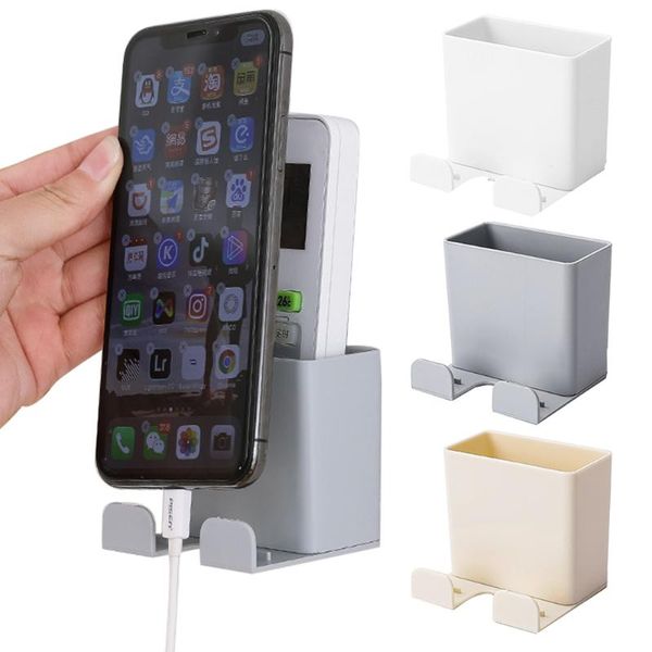

hooks & rails remote control organizer wall mount mounted storage mobile phone charging key holder stand rack box bracket multifunction