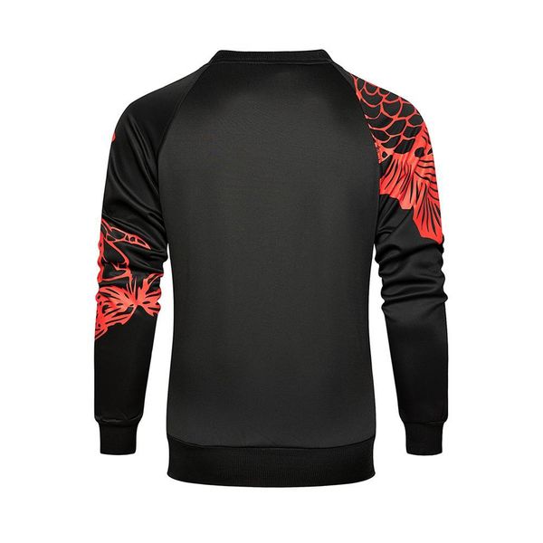 

men's hoodies & sweatshirts prints for men autumn winter pullovers hoodie chinese style hip hop women sweatshirt brand tracksuits, Black