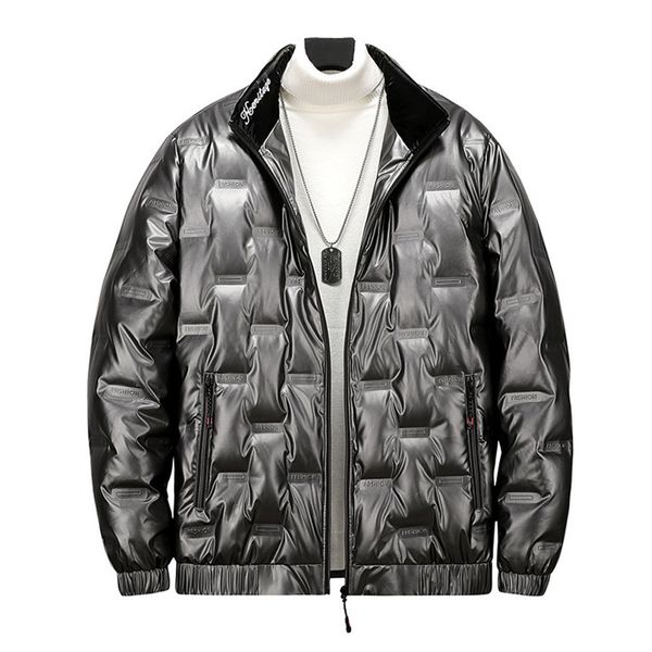 

new m-8xl white duck down large fashion bomber thick warm windbreaker street cloth men's wear, Black