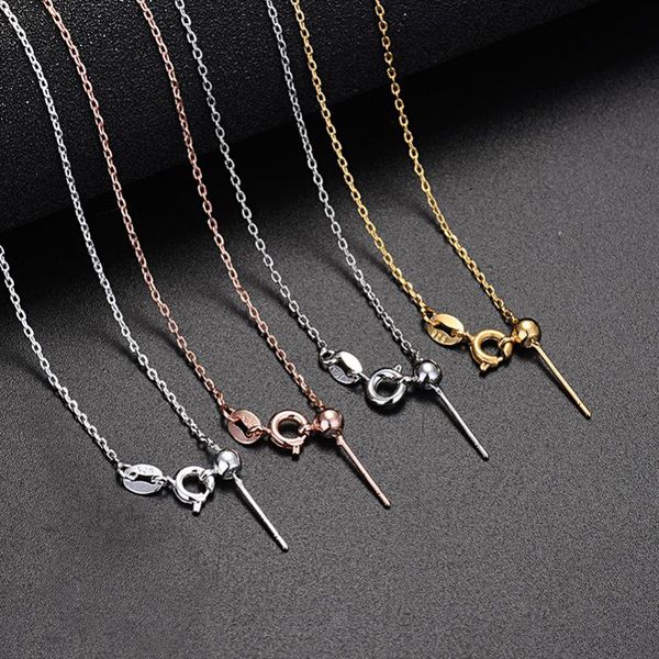 

chokers fashion pin necklace diy adjustable length copper clavicle chain cross female for women, Golden;silver