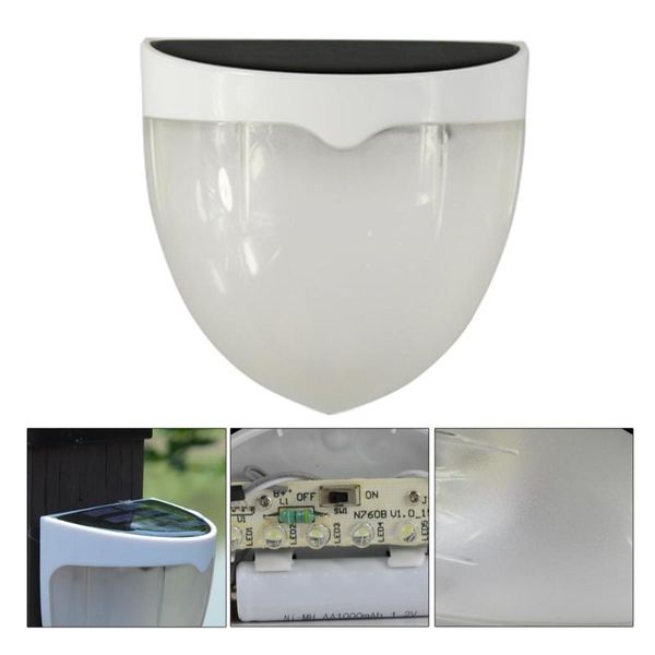 

aquariums lighting solar power light sensor 6led wall outdoor garden fence waterproof lamp