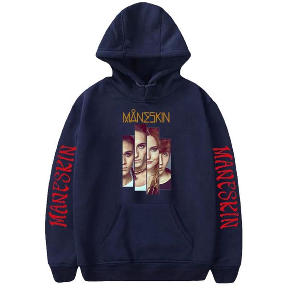 

men's hoodies & sweatshirts maneskin men/women fleece oversized hoodie merch streetwear hip hop sportswear pullovers clothes, Black