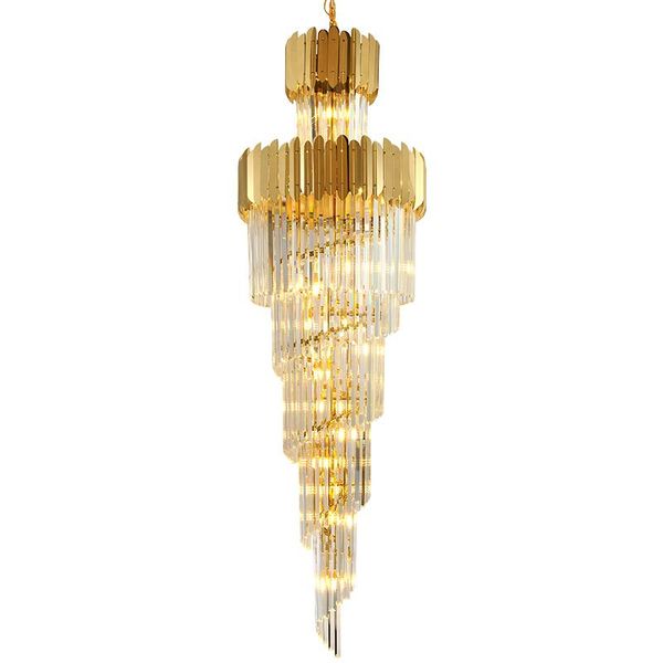 

chandeliers led oval round stainless steel crystal gold chandelier lighting lustre suspension luminaire lampen staircase lamps for
