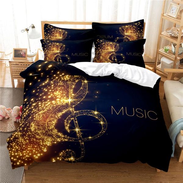 

bedding sets 3d music set  duvet cover bed cotton bedroom