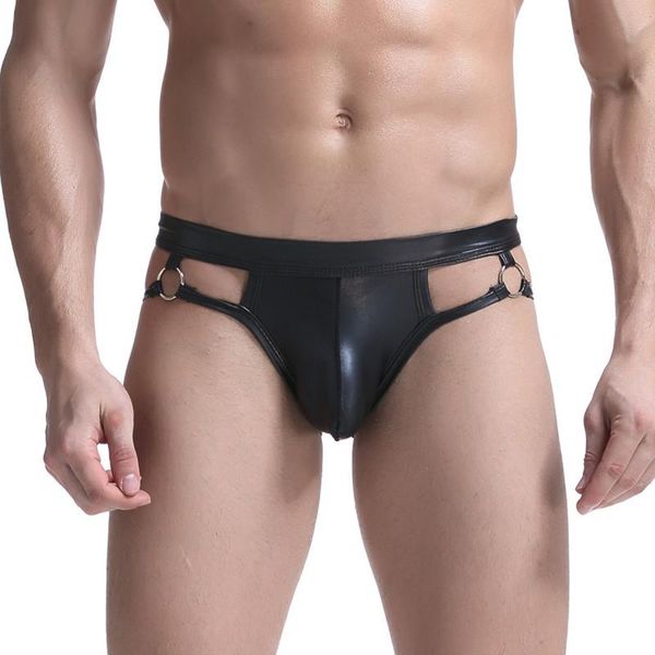 Underwear Mens Luxury Underpants Uomini gay in pelle Slievi di mantello per bikini perizoma sexy perizoma sexy per ceso