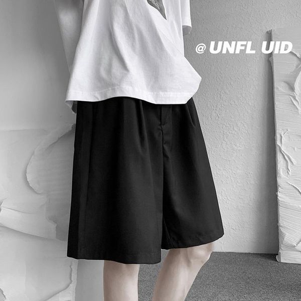 

men's shorts summer thin suit fashion gray black dress men korean loose straight casual mens society m-2xl, White;black