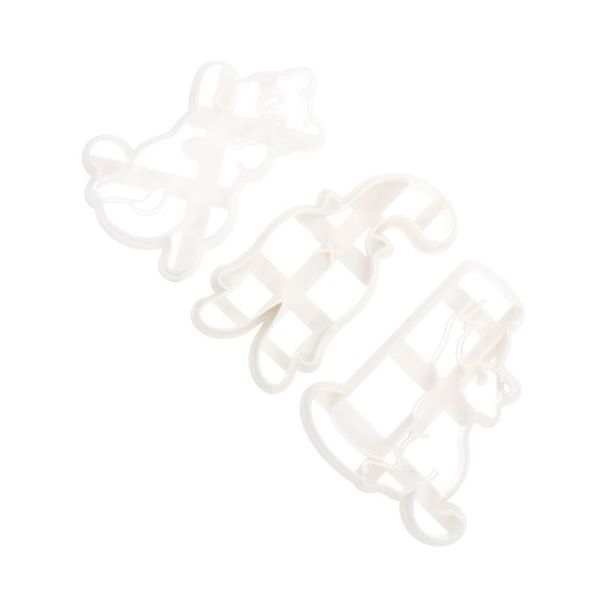 

baking moulds 3pcs molds plastic biscuits cookie tools (white)